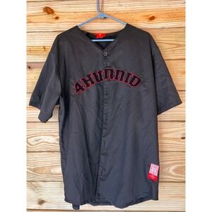HUNNID‎ Mens Black Baseball Jersey World Championship 4 XLarge